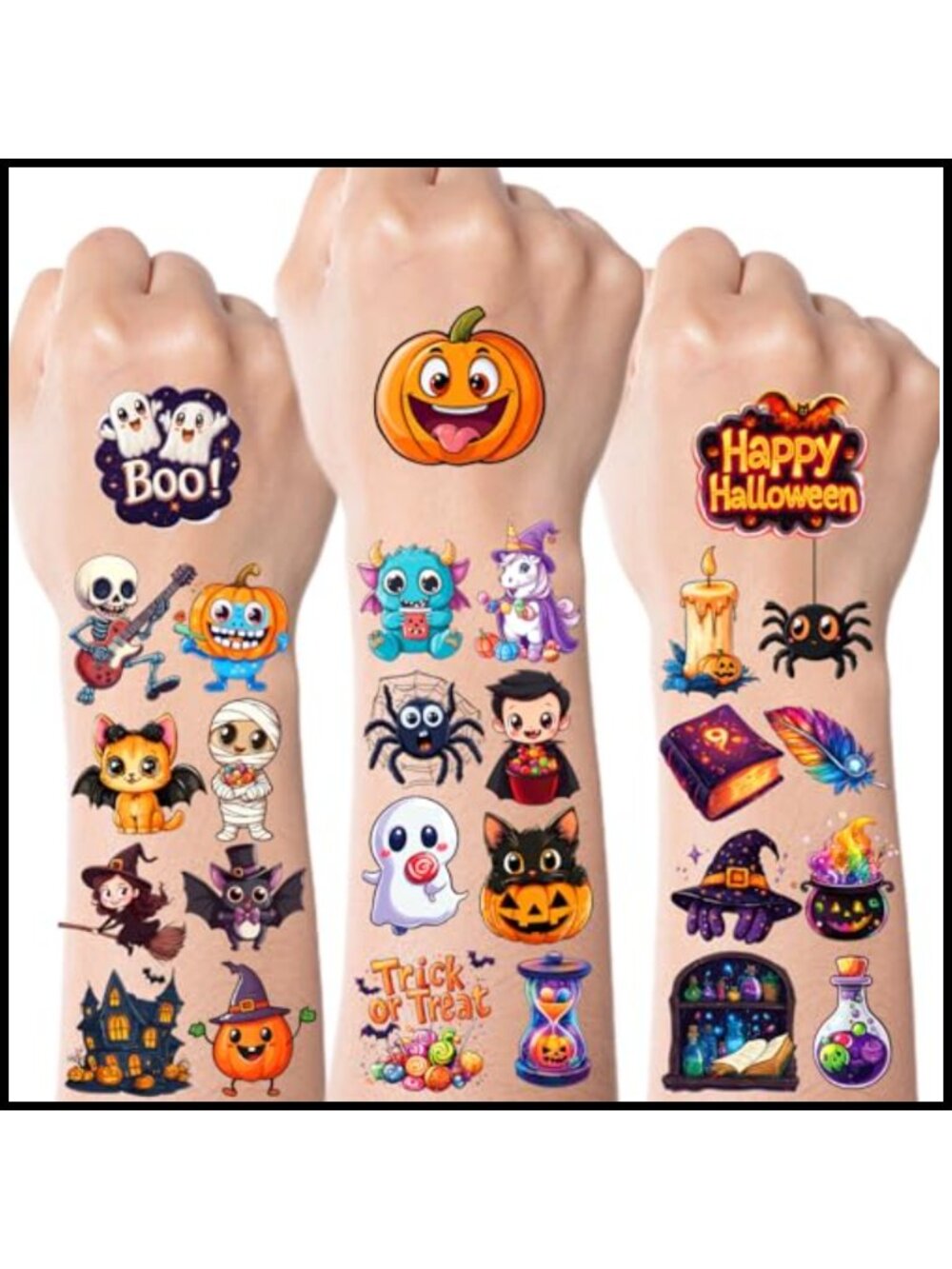 Temporary Tattoos for Kids 160 Designs Halloween Party Favors